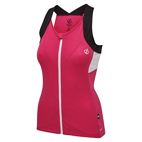 Dare2B Regale-Maillot Sin Mangas, Confeccionado En Tejido Ligero De Secado Rápido T-Shirts/Polos/Vests, Mujer, Active Pink/Black, 14