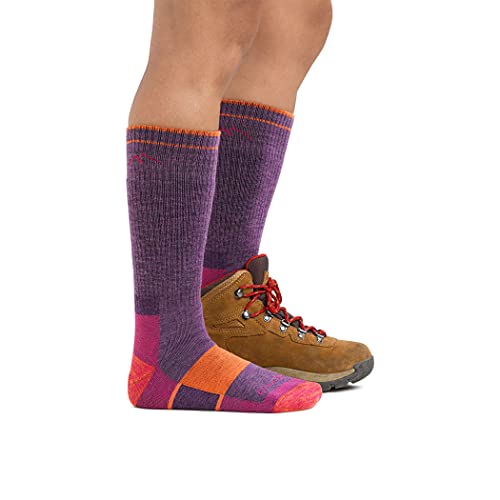 Darn Tough Vermont - Calcetines de lana de merino para botas (acolchados, talla 42-44), color morado