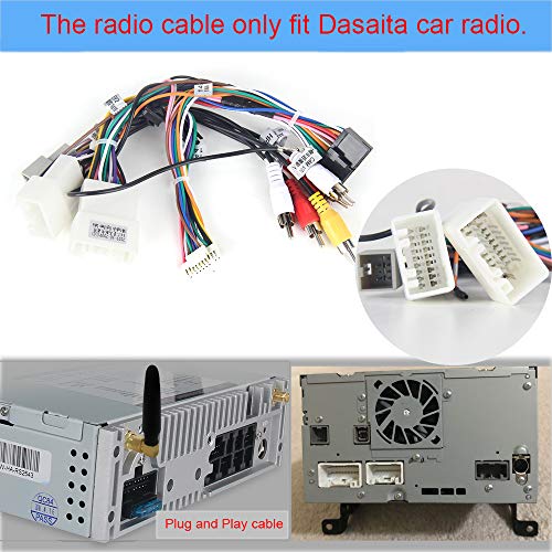 Dasaita CB003 Auto Radio Coche Adaptador Cable Conector con Canbus para Mitsubishi Lancer ASX 2014 a 2017 con Sistema de Amplificador Factory Rockford Fosgate (Solo para Radio Coche Dasaita)