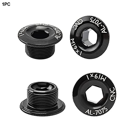 DASNTERED Tornillos de bielas de bicicleta, Práctico M19 Ciclismo Cranket Crank Fixing Perno, Durable parte inferior aleación de aluminio bielas tuerca Cove-r Cap