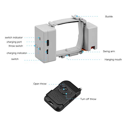 DAUERHAFT Lanzador de Drones de caída de Aire Lanzamiento de Regalo de liberación rápida Que Protege la Seguridad 1.9oz, para Mini 2 / Mavic Mini con Carga USB