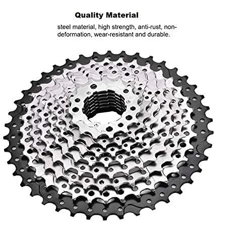 DAUERHAFT Rueda Libre para Bicicleta, piñón de Cassette de 10 velocidades 11-42T, Rueda Libre múltiple, para Shimano, para SRAM o la mayoría de Bicicletas de 10 velocidades, MTB, BMX, Ciclismo, etc.