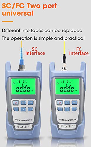 DAXGD FTTH Medidor de potencia de fibra óptica Probador de cable óptico de fibra 70dBm ~ + 10dBm Longitud de onda de trabajo 850-1625nm