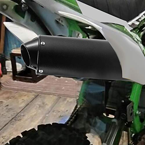Dcolor Tubo de escape universal de 38 mm para motocicleta, L?RM, eliminador de sonido, kit para 125 cm, 150 cm, 160 cm, Dirt Pit bicicleta, ATV, color negro