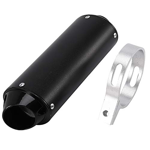 Dcolor Tubo de escape universal de 38 mm para motocicleta, L?RM, eliminador de sonido, kit para 125 cm, 150 cm, 160 cm, Dirt Pit bicicleta, ATV, color negro