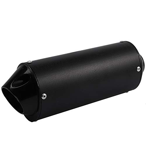 Dcolor Tubo de escape universal de 38 mm para motocicleta, L?RM, eliminador de sonido, kit para 125 cm, 150 cm, 160 cm, Dirt Pit bicicleta, ATV, color negro