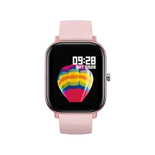 DCU TECNOLOGIC | Smartwatch | Reloj Inteligente Curved Glass | Pulsera de Actividad IP67 | Pulsómetro y Monitor de presión Arterial | Control del Ciclo Femenino | Multideporte (Rosa)