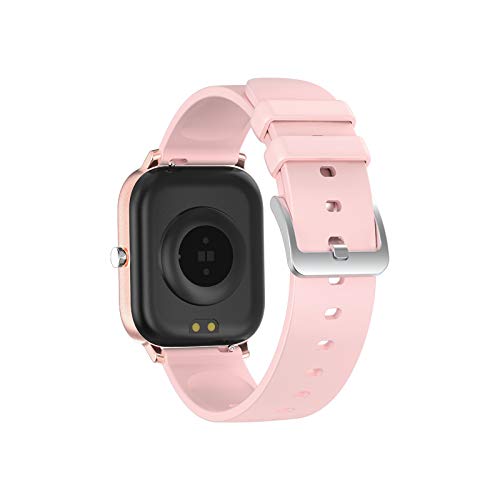 DCU TECNOLOGIC | Smartwatch | Reloj Inteligente Curved Glass | Pulsera de Actividad IP67 | Pulsómetro y Monitor de presión Arterial | Control del Ciclo Femenino | Multideporte (Rosa)