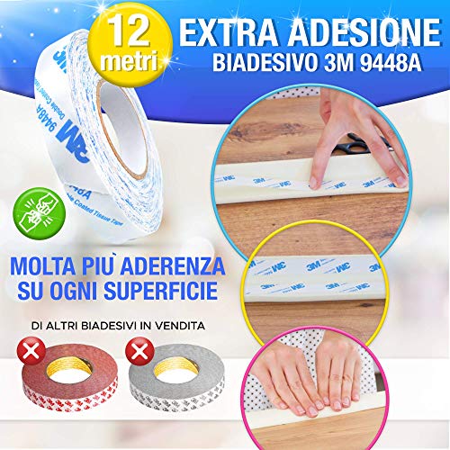 DEASANA® Protector Esquinas Bebé 7,5 Metros Total 1 Rollo Protector Para Esquinas Y Bordes Bebé 12 Cantoneras Protectores De Esquina Bebé Tope Puerta Cerraduras De Securidad Niños, Marfil Blanco