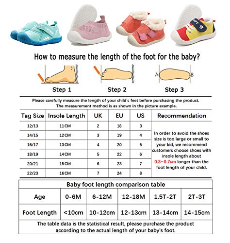 DEBAIJIA Bebé Primeros Pasos Zapatos 1-4 años Niños Niñas Infante Suave Suela Antideslizante Malla Transpirable Ligero 19 EU Rosa (Tamaño etiqueta-15)