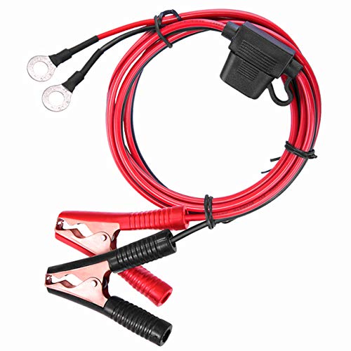 DEDC Coche Encendedor Cigarrillos Adaptador Macho Cable de Extensión de Inversor de Coche con Clip-on Terminal de Bateria Y Ojal de Cable de Extensión, 1,8m 18 AWG 15A/20A 250V/125V