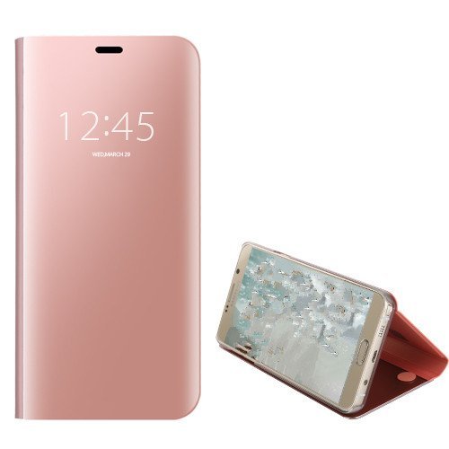 Dedux Funda Samsung Galaxy S20 Ultra 5G - Modelo Inteligente Fecha/Hora Ver Espejo Brillante tirón del Caso Duro con para el Samsung Galaxy S20 Ultra 5G, Oro Rosa