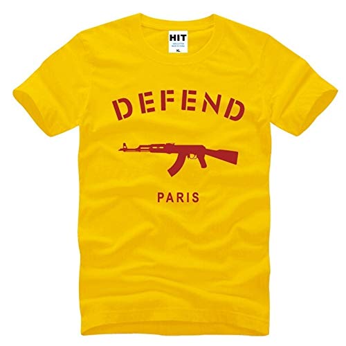 Defend Paris AK47 Novelty Printed Mens Men T Shirt T-Shirt New New Short Sleeve Cotton Tshirt tee Camisetas Masculina