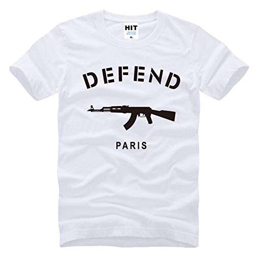 Defend Paris AK47 Novelty Printed Mens Men T Shirt T-Shirt New New Short Sleeve Cotton Tshirt tee Camisetas Masculina