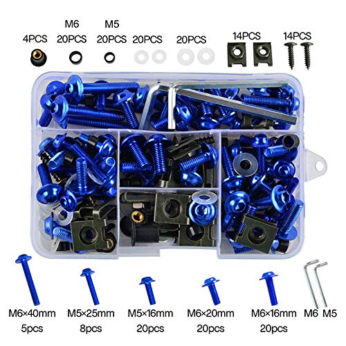 DEI 177 Unids/Set Kit De Pernos Y Tuercas De Carenado De Motocicleta CNC Aluminio Parabrisas Clips De Sujeción De Carenado Tornillos De Carrocería Universales