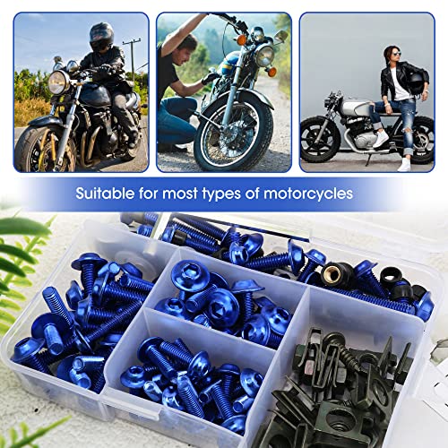 DEI 177 Unids/Set Kit De Pernos Y Tuercas De Carenado De Motocicleta CNC Aluminio Parabrisas Clips De Sujeción De Carenado Tornillos De Carrocería Universales