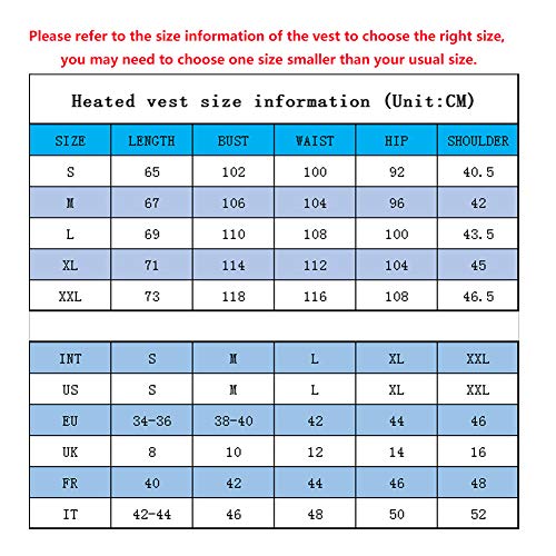 DEKINMAX Chaleco Térmico Eléctrico Chaleco Calefactor Lavable Hombres y Mujeres Temperatura Ajustable USB Chaleco Cálido de Invierno para Camping Senderismo Esquí Pesca, El paquete no incluye pilas
