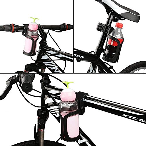 Delaman Bike Bottle Holder 360 ° Rotación Drink Water Bottle Jaulas de Soporte, Manillar Portabidones para Bicicletas, Mountain Bikes, Baby Strollers y Wheelchair