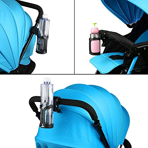 Delaman Bike Bottle Holder 360 ° Rotación Drink Water Bottle Jaulas de Soporte, Manillar Portabidones para Bicicletas, Mountain Bikes, Baby Strollers y Wheelchair