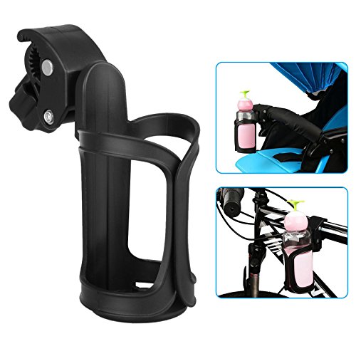 Delaman Bike Bottle Holder 360 ° Rotación Drink Water Bottle Jaulas de Soporte, Manillar Portabidones para Bicicletas, Mountain Bikes, Baby Strollers y Wheelchair