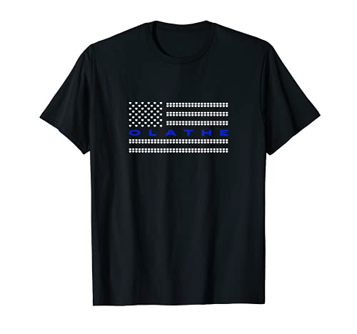Delgada línea azul corazón Olathe Kansas policía oficial KS Cops Camiseta