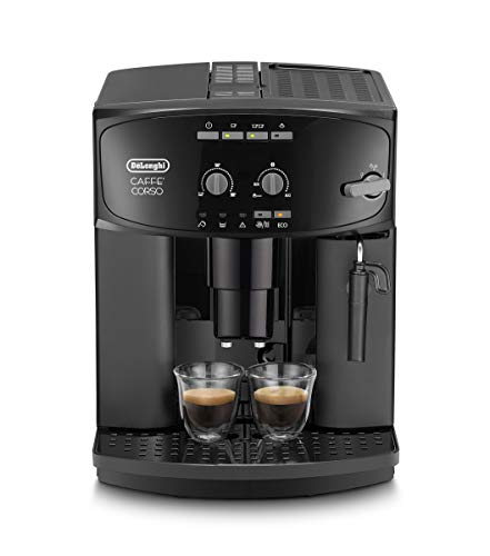 De'Longhi Perfetto Caffe Corso Esam 2600 Cafetera Compacta, 1450 W, 1.8 Litros, Acero Inoxidable, Negro