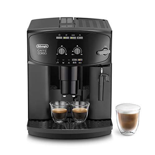 De'Longhi Perfetto Caffe Corso Esam 2600 Cafetera Compacta, 1450 W, 1.8 Litros, Acero Inoxidable, Negro