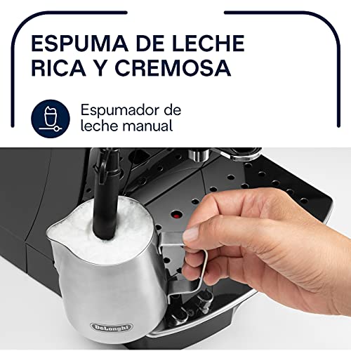 De'Longhi Perfetto Magnifica S - Cafetera Superautomática con 15 Bares de Presión, para Espresso y Cappuccino, 13 Programas Ajustables, Sistema de Auto-limpieza, ECAM 22.110.B, Negra 35 x 24 x 43 cm