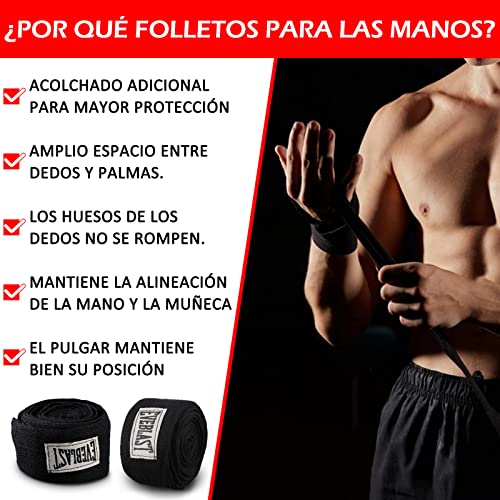 Demino 2 Rollos de algodón 3M Deportes de la Correa, Guantes de algodón elástico de la Correa de Boxeo Vendaje de Sanda Muay Thai Taekwondo Mano Wraps