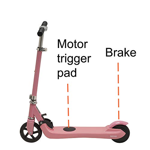 Denver SCK-5300 Pink Kickscooter para Niños con Motor Eléctrico, 100 W, Rosado