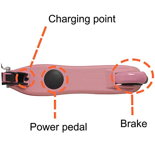 Denver SCK-5300 Pink Kickscooter para Niños con Motor Eléctrico, 100 W, Rosado