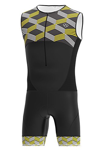 Deportes Hera - Maillot TRIATLÓN, Ropa TRIATLÓN, TRITRAJE, Mono TRIATLÓN, Ropa Ciclismo (amarillo-01, M)