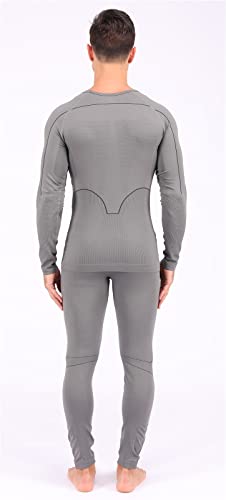 Deportes Ropa Interior Térmica Aire Libre Base Layer Thermo Function Ropa Deportiva De Invierno para Running Ciclismo Esquí (Gris,M)