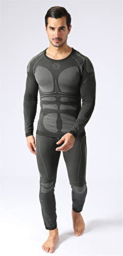 Deportes Ropa Interior Térmica Aire Libre Base Layer Thermo Function Ropa Deportiva De Invierno para Running Ciclismo Esquí (Negro,M)