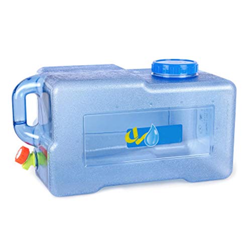 Depósito de agua portátil para coche de 25 litros con grifo grueso para turismo, autocaravana, camping, pesca, etc., 49 x 26,5 x 26 cm