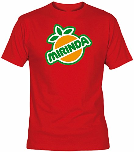 Desconocido Camiseta Mirinda Adulto/niño EGB ochenteras 80´s Retro (9-11 años, Rojo)
