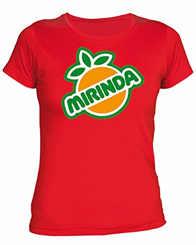 Desconocido Camiseta Mirinda Chica EGB ochenteras 80´s Retro (S, Rojo)