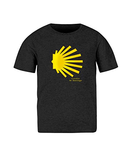 Desconocido Camiseta Niño Camino de Santiago Xacobeo 2021"Concha (Marino, 3/4)