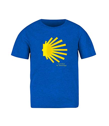 Desconocido Camiseta Niño Camino de Santiago Xacobeo 2021"Concha (Marino, 3/4)