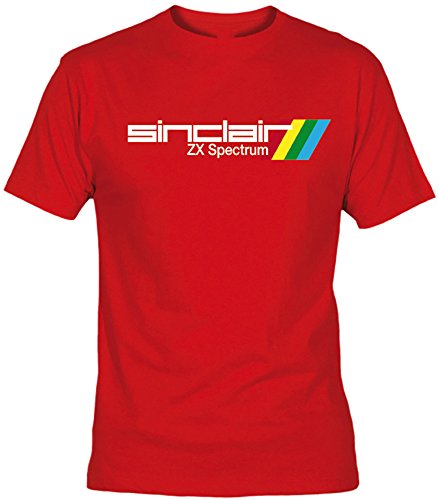 Desconocido Camiseta Sinclair ZX Spectrum Adulto/niño EGB ochenteras 80´s Retro (7-8 años, Rojo)