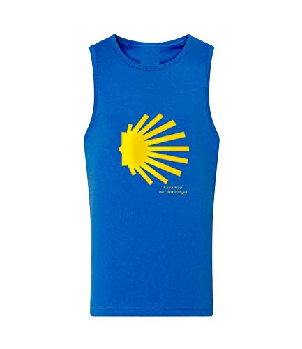 Desconocido Camiseta Tirantes Niño Camino de Santiago Xacobeo 2021"Concha (Azul Royal, 5/6)