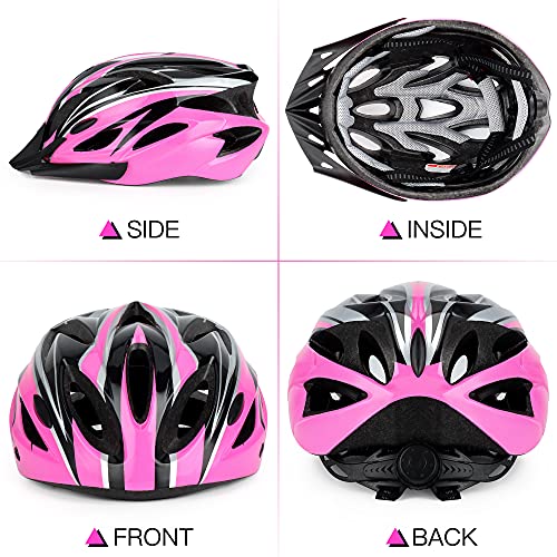 DesignSter Casco Bicicleta Unisex Adulto Unisexo Ajustable 57-63 cm con Visera y Forro Desmontable Especializado para Ciclismo de Montaña Motocicleta