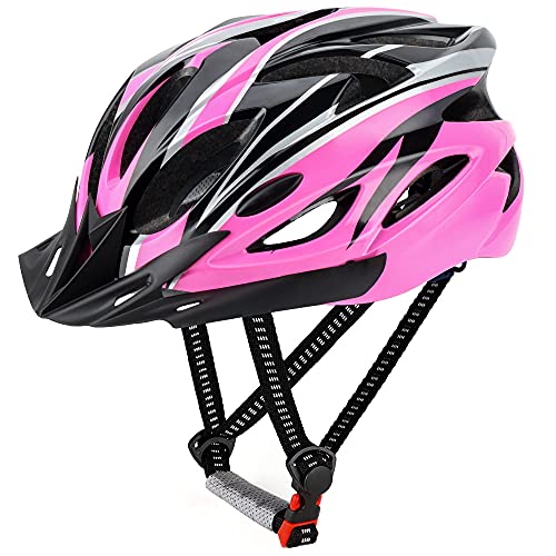 DesignSter Casco Bicicleta Unisex Adulto Unisexo Ajustable 57-63 cm con Visera y Forro Desmontable Especializado para Ciclismo de Montaña Motocicleta