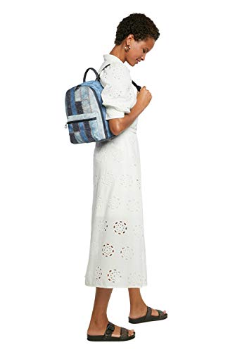 Desigual Medium, Denim Backpack Mujer, Azul
