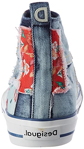 Desigual Shoes_Beta_Denim Patch, Zapatillas Mujer, Azul, 40 EU