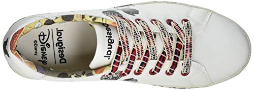 Desigual Shoes_Cosmic_Mickey, Zapatillas Mujer, Blanco, 37 EU