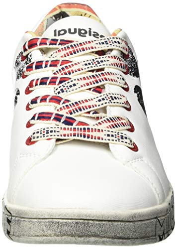 Desigual Shoes_Cosmic_Mickey, Zapatillas Mujer, Blanco, 37 EU