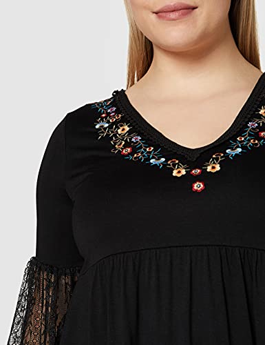 Desigual TS_Vermont Camiseta, Negro, M para Mujer