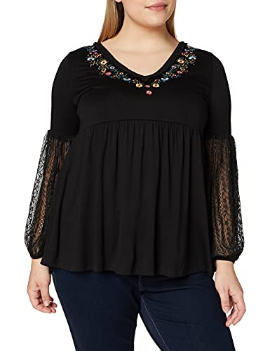 Desigual TS_Vermont Camiseta, Negro, M para Mujer