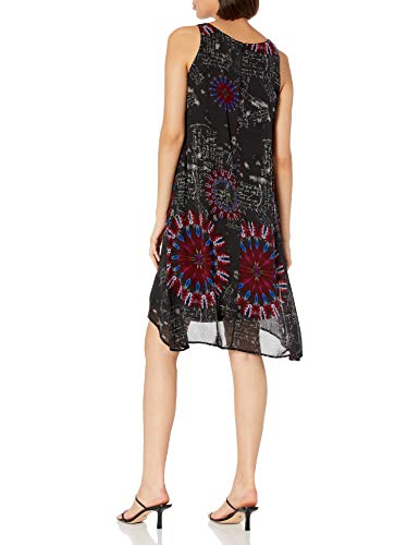 Desigual Vest_Sicilia Vestido Casual, Negro, L para Mujer